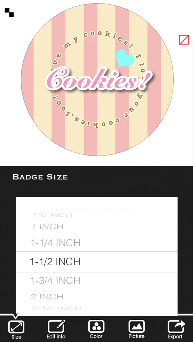 Button Badge Maker - with PDF, E-mail and AirPrint Options