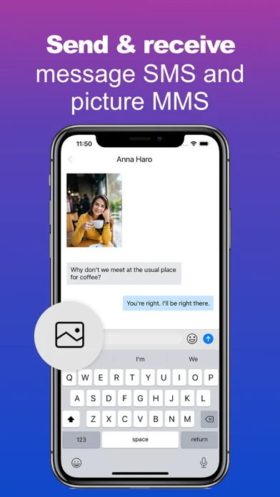 Text Number: Call + Text screenshot 1