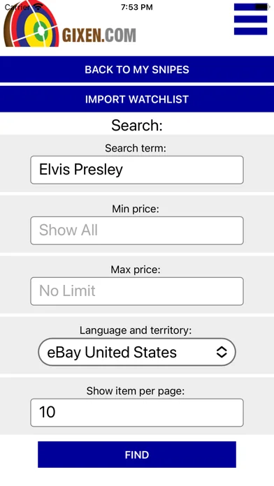 Gixen eBay Auction Sniper screenshot 3