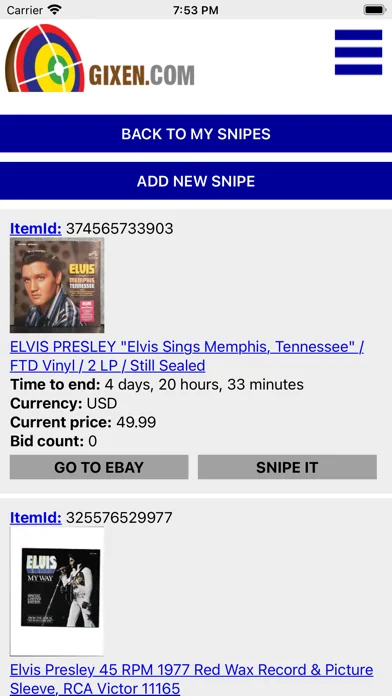 Gixen eBay Auction Sniper screenshot 4