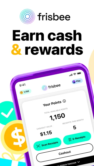Frisbee: Rewards for Receipts screenshot 1