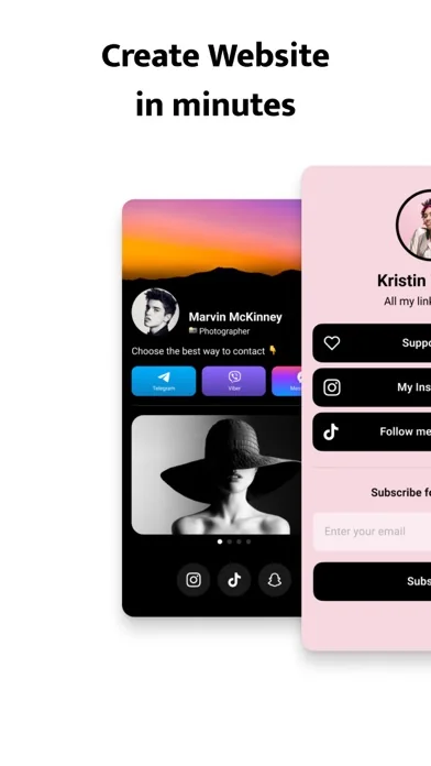 Link in Bio Instabio - Mssg.me