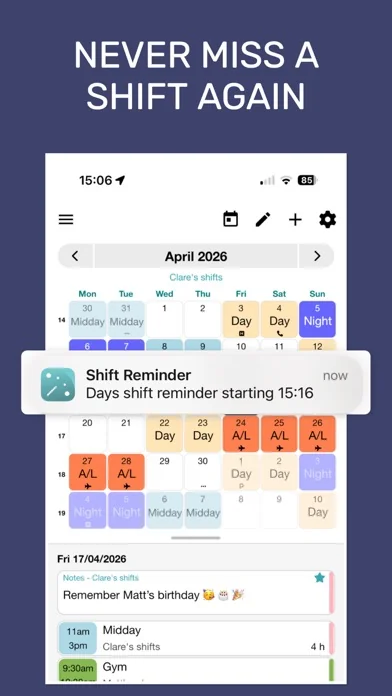 My Shift Planner – Calendar screenshot 2