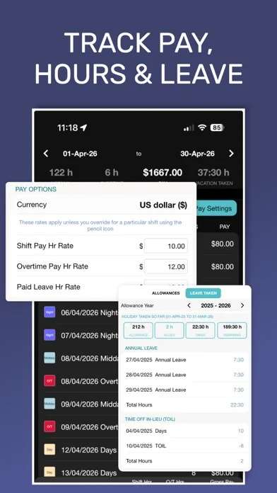 My Shift Planner – Calendar screenshot 4