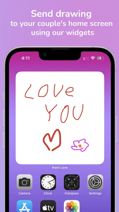 Paint Love - widget für Paare screenshot 1