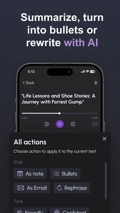 SpeakApp AI: Sprache zu Text screenshot 4