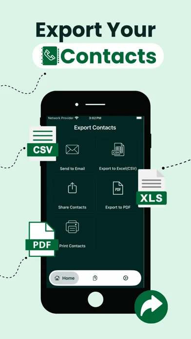 Get contact Backup: vCard, CSV