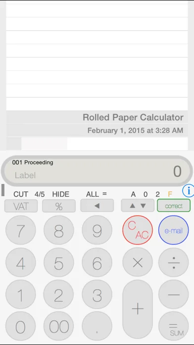 Rollenpapier Taschenrechner Flat