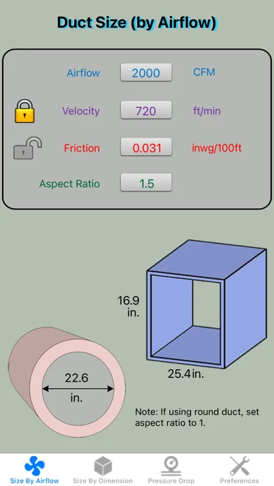 Duct Calculator Elite screenshot 1