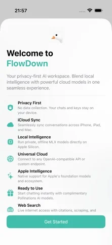 FlowDown - Open & Fast AI