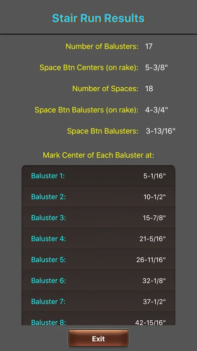 Baluster Calculator Elite screenshot 2