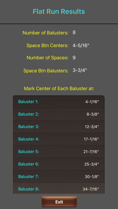 Baluster Calculator Elite screenshot 4