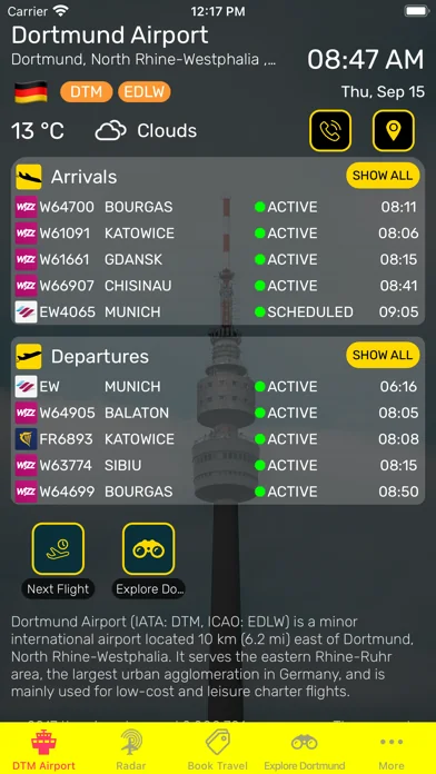 Dortmund Airport (DTM) + Radar