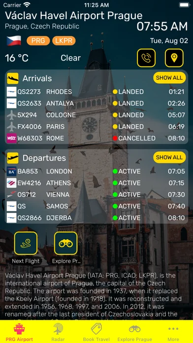 Prague Airport (PRG) + Radar