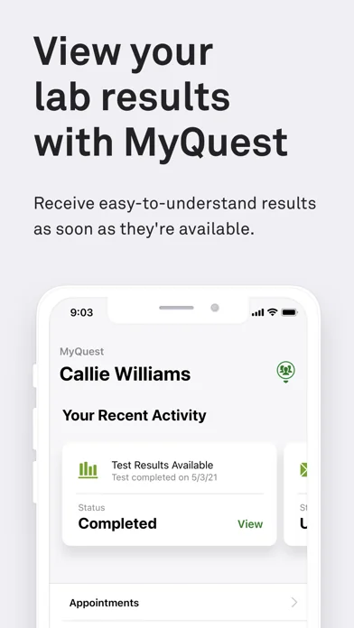 MyQuest for Patients screenshot 2
