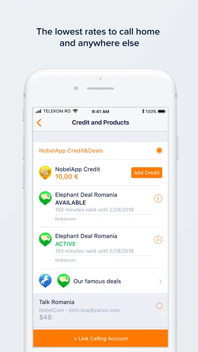 NobelApp Calls and Top Ups screenshot 1