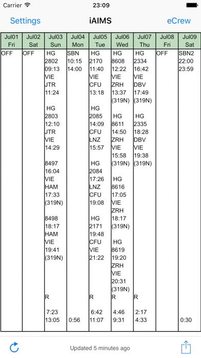 iAIMS Crew Roster Viewer screenshot 1