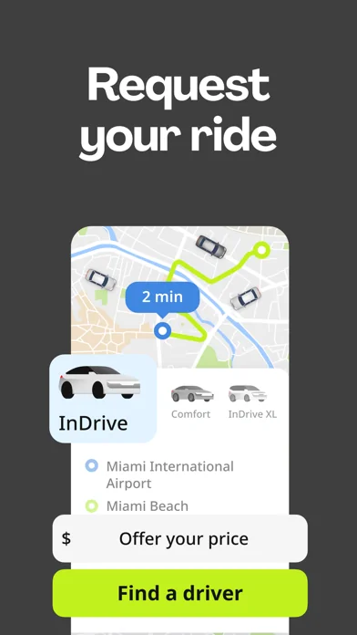 inDrive. Save on city rides screenshot 2