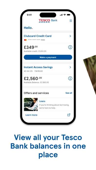 Tesco Bank and Clubcard Pay+ screenshot 1