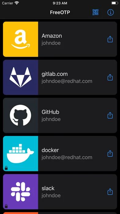 FreeOTP Authenticator screenshot 1