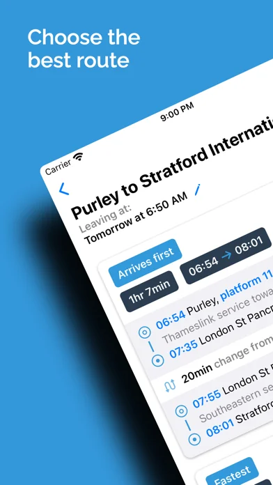 Train Times UK Journey Planner screenshot 1