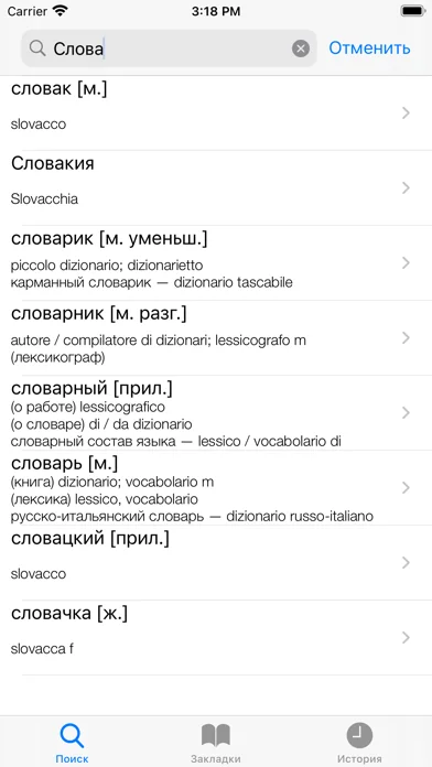Ваш русско-итальянский словарь screenshot 4