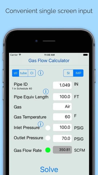 Compressible Gas Flow Calc