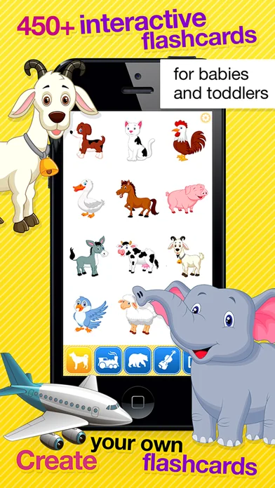 Smart Baby Touch HD - Amazing sounds in toddler flashcards of animals, vehicles, musical instruments and much more