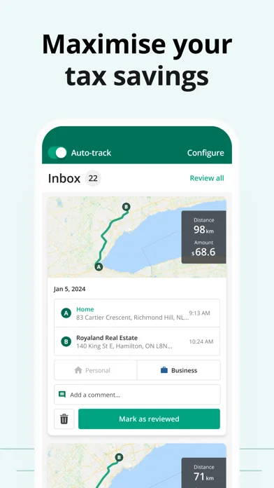 Fahrtenbuch von Driversnote screenshot 2