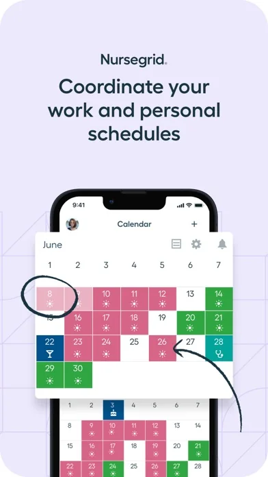 NurseGrid Nurse Shift Calendar screenshot 1