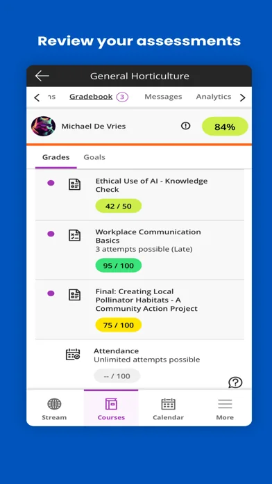 Blackboard screenshot 4