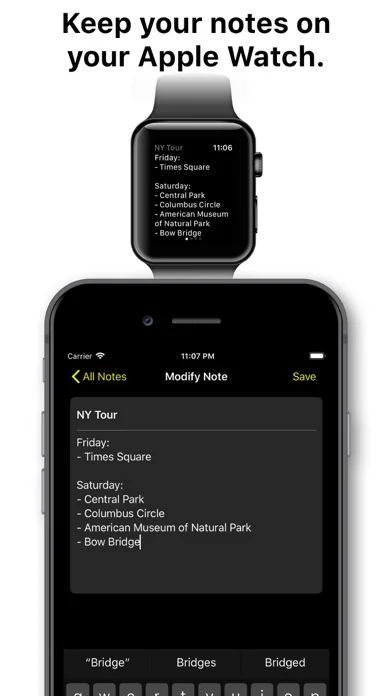 Notes for Watch