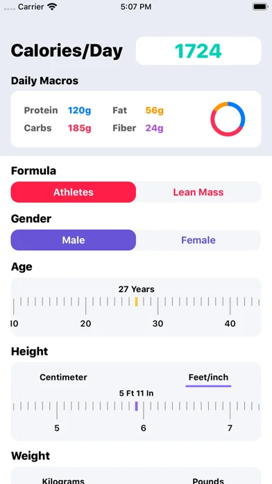 IIFYM Macro/Calorie Calculator