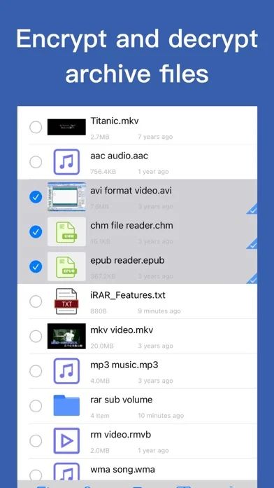 iRAR - zip,rar,7z file opener screenshot 2