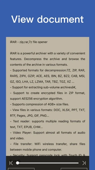 iRAR - zip,rar,7z file opener screenshot 4