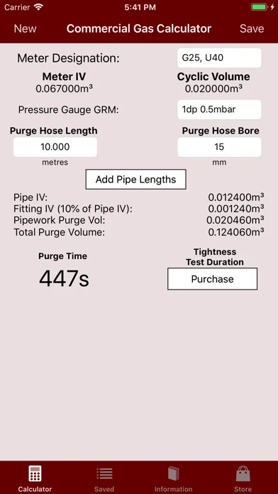 Commercial Gas Calculator